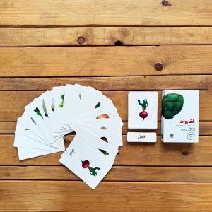 Vegetables Three Part Educational Cards (Arabic)