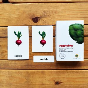 Vegetables Three Part Educational Cards (English)