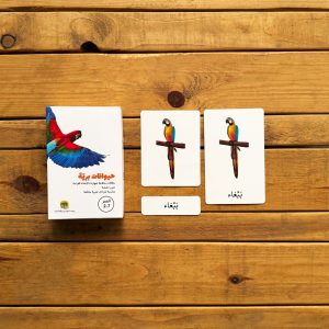 Wild Animals Three Part Educational Cards (Arabic)